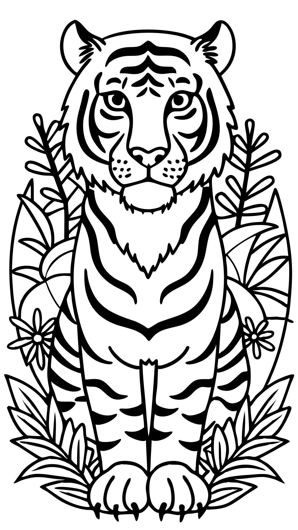 páginas para colorear de un tigre